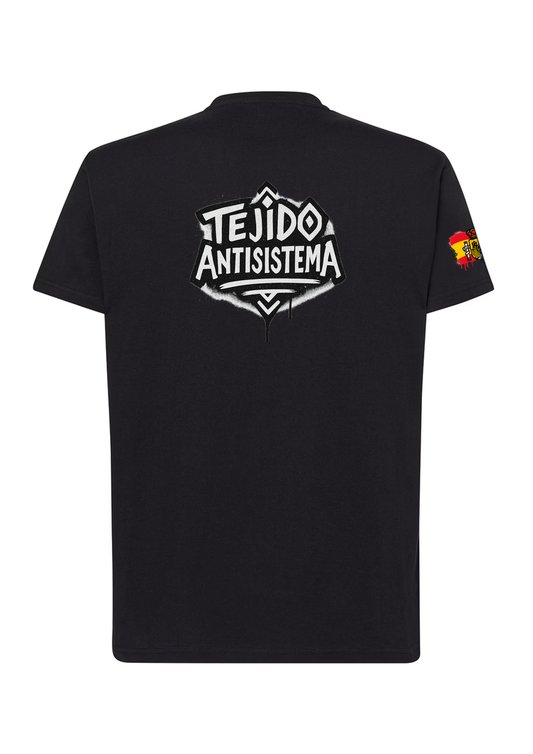 Camiseta de manga corta negra (Con bandera)