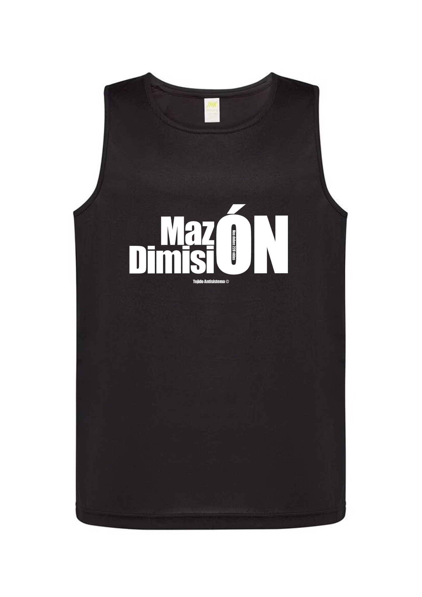 Camiseta de tirantes negra "Mazón Dimisión 2"