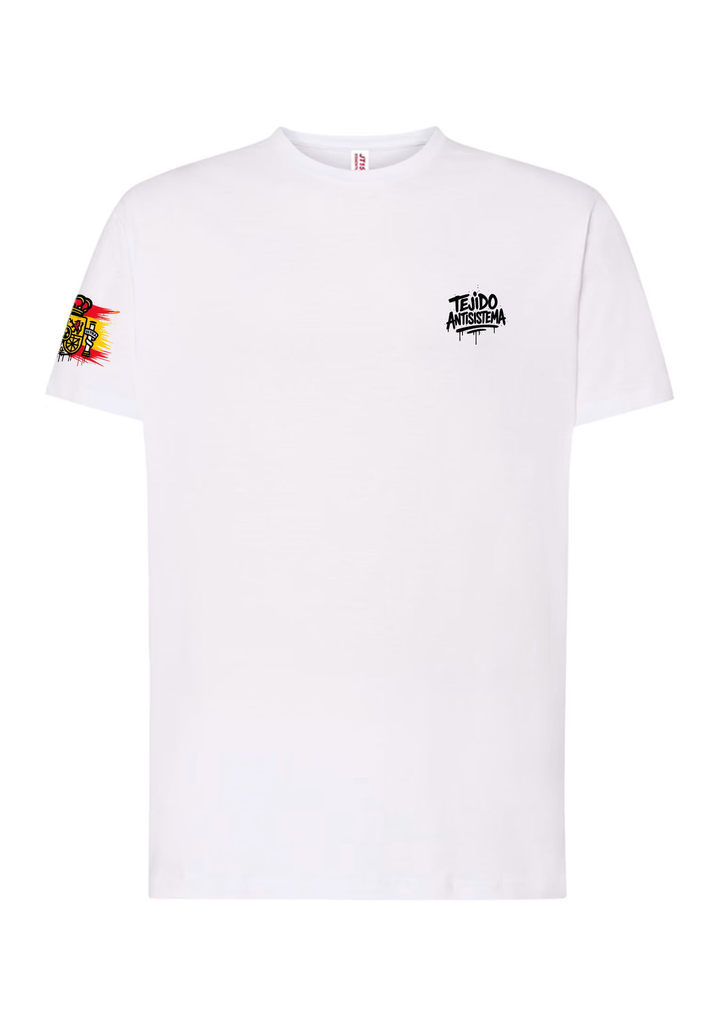 Camiseta de manga corta blanca (Con bandera)
