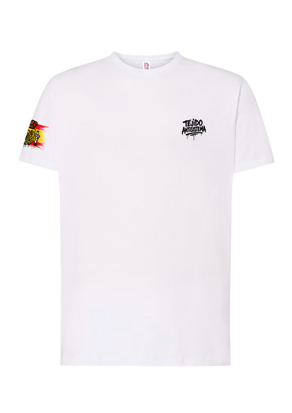 Camiseta de manga corta blanca (Con bandera)