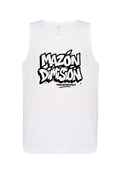 Camiseta de tirantes blanca "Mazón Dimisión"