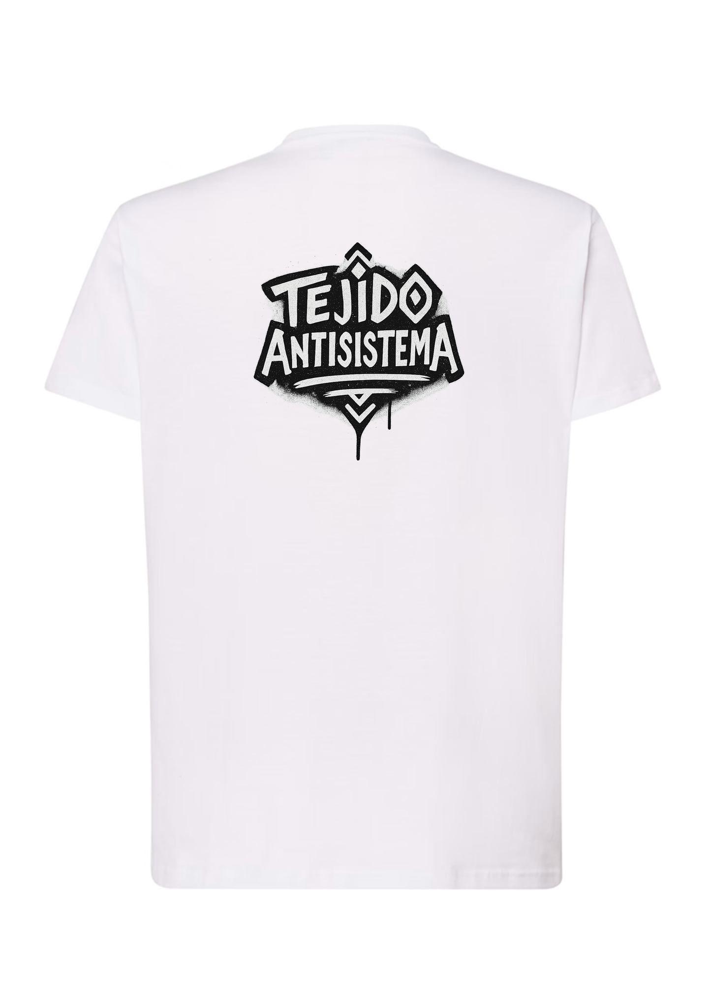 Camiseta de manga corta blanca (Sin Bandera)