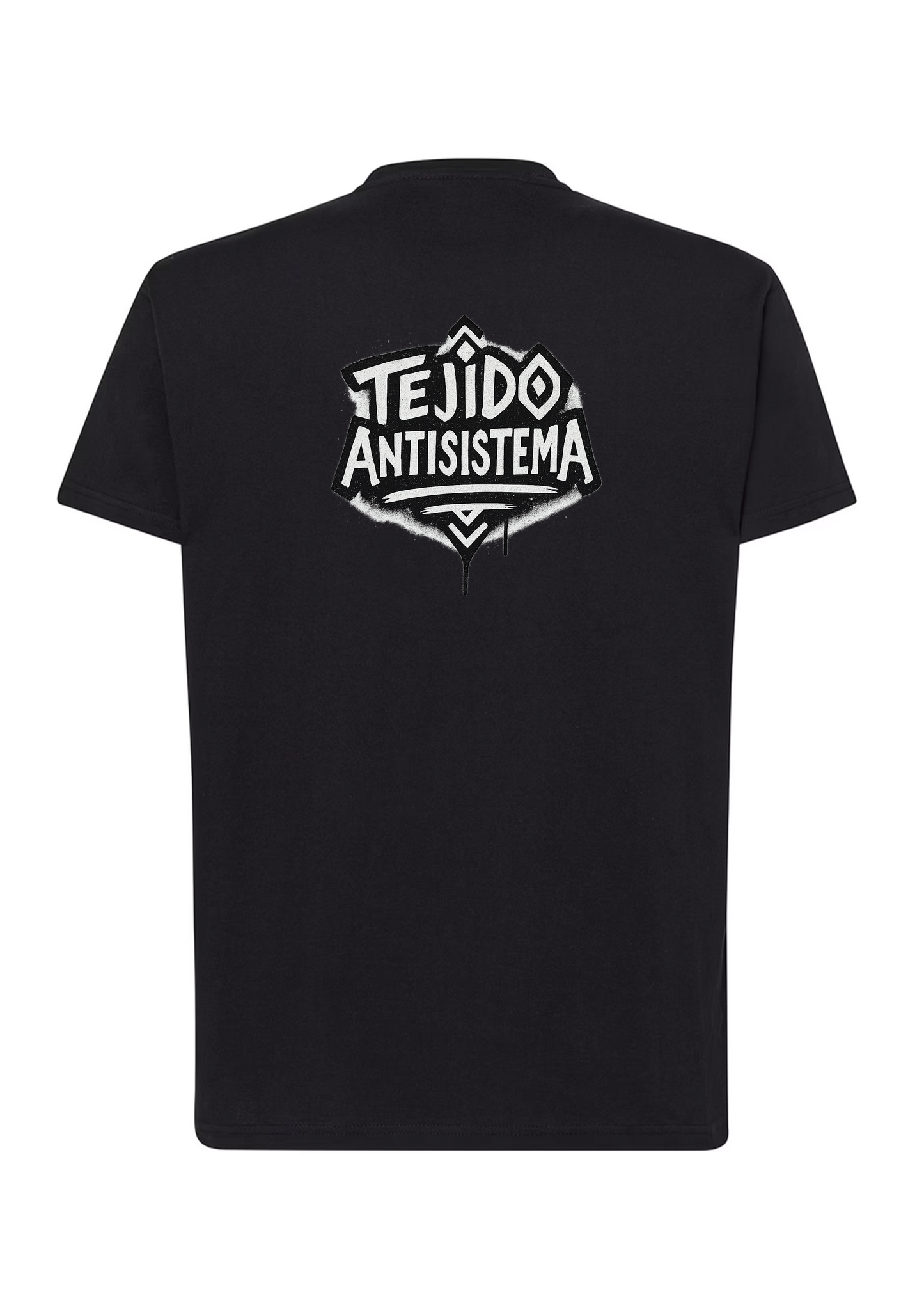 Camiseta de manga corta negra (Sin bandera)