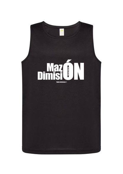 Camiseta de tirantes negra "Mazón Dimisión 2"