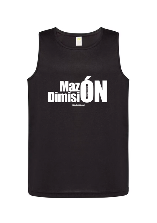 Camiseta de tirantes negra "Mazón Dimisión 2"